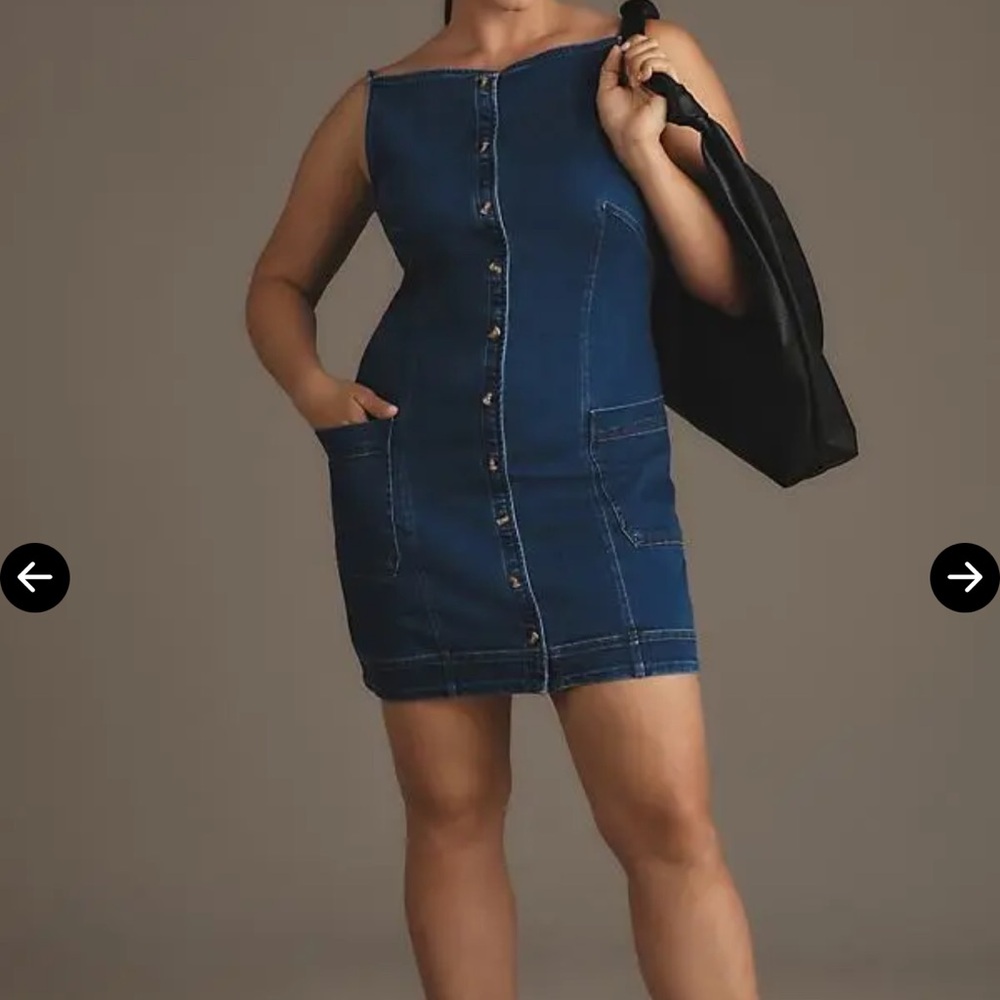 Blue Denim Button-Down Dress
